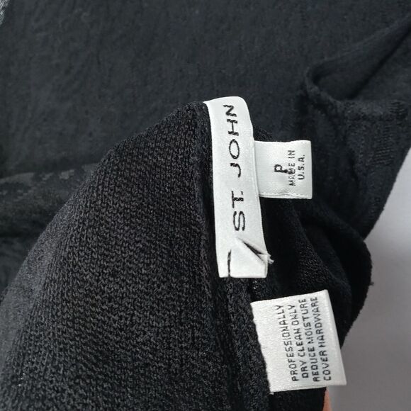 St. John black mock neck top - Picture 5 of 6